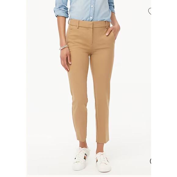 J Crew Factory NWT Ruby J5292 Stretch Cropped Flat Front Khaki Career Pant sz 22 - Picture 1 of 10